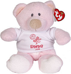 It's a Girl Rattle ©Ty Inc. "Baby Pink" Teddy Bear